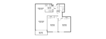 The Edina Towers Apartments in Edina, MN 2 Bedroom 1 Bath