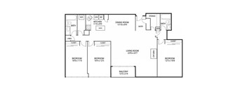 The Edina Towers Apartments in Edina, MN 3 Bedroom 2 Bath Penthouse