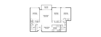 The Edina Towers Apartments in Edina, MN 3 Bedroom 2 Bath