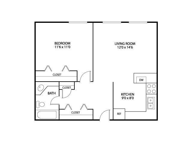 Ridgewood Arches Floor Plan Ridgewood Arches Apartments in Minneapolis, MN 1 Bedroom 1 Bath