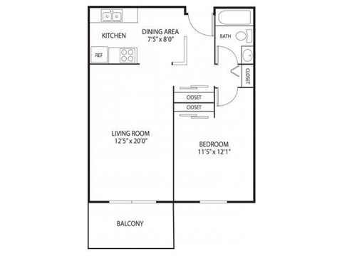 Willow Creek Apartments in Plymouth, MN 1 Bedroom 1 Bath