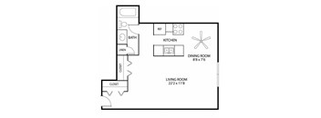 Hamline Terrace Apartments in Roseville, MN Studio Apartment