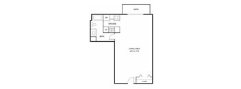 Hamline Terrace Apartments in Roseville, MN Studio Apartment