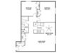 Hamline Terrace Snelling Floor Plan Hamline Terrace Apartments in Roseville, MN 2 Bedroom 1 Bath Apartment