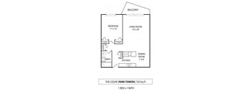 Park Towers Apartments in St. Louis Park, MN 1 Bedroom 1 Bath