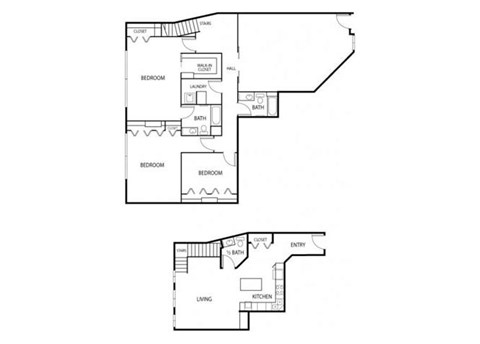 Lowertown Lofts in St. Paul, MN 3 Bedroom 2.5 Bath Plus Den Apartment