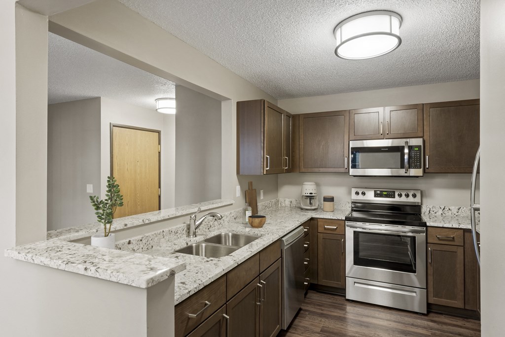 Kitchen and Breakfast Bar at Mallard Ridge, Maple Grove, MN, 55369