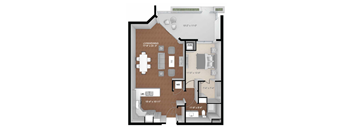 Monticello Floor Plan at Expo, Minneapolis, 55414