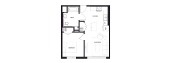 an illustration of a floor plan of a house at Zelia on Seven, Minnesota