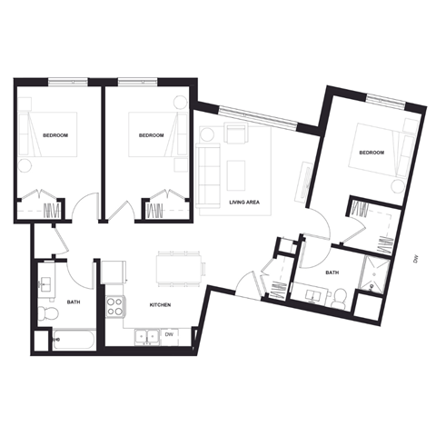 a floor plan of a residence with floor plans of different floors at Zelia on Seven, St Louis Park, MN, 55416
