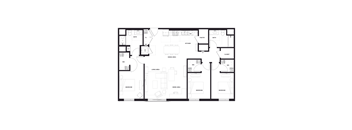 4 bedroom floor plan apartments for rent at Zelia on Seven, Minnesota, 55416