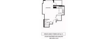 Galtier Towers Apartments in Lowertown, St. Paul, MN Studio Apartment