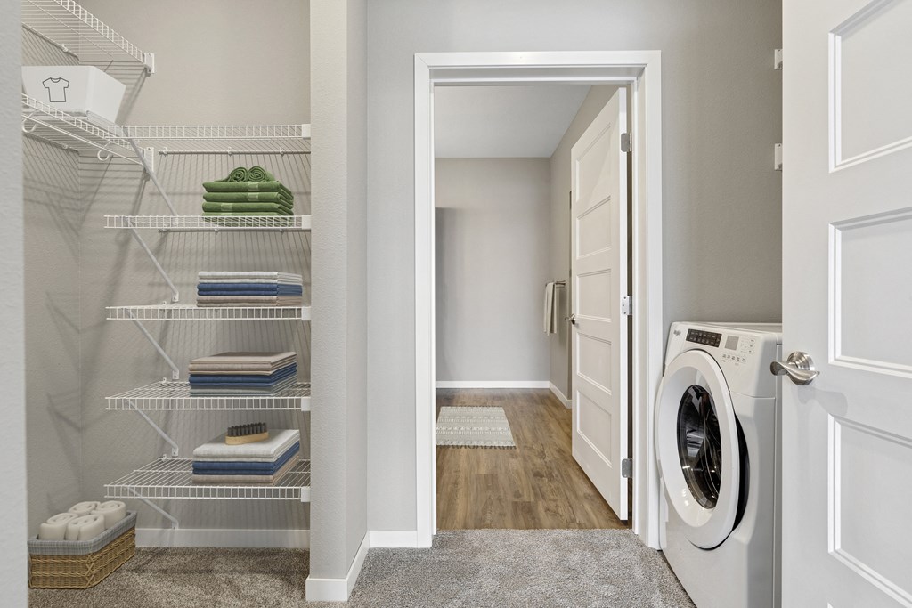 Walk-In Closet with In-Home Laundry at Nuvelo at Parkside, Minnesota