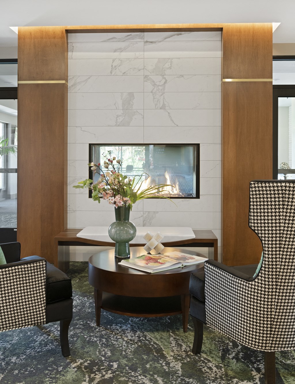 Lobby & Fireplace at Nuvelo at Parkside, Minnesota
