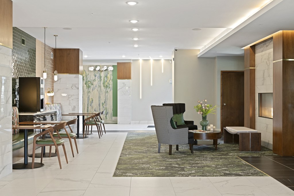 Lobby & Coffee Bar at Nuvelo at Parkside, Apple Valley, Minnesota