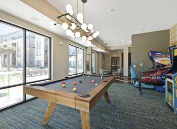 Game Room & Pool Table at Nuvelo at Parkside