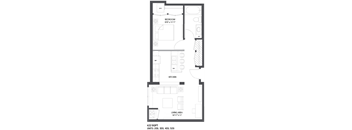 Floorplan B at The Palmer, Minneapolis, MN, 55401