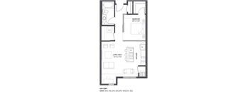 Floorplan F at The Palmer, Minnesota, 55401