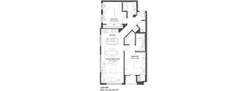 Floorplan M at The Palmer, Minneapolis, MN, 55401