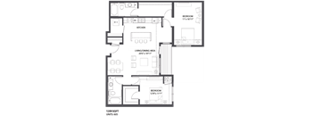 Floorplan Q at The Palmer, Minneapolis