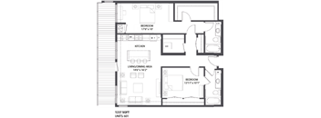 Floorplan R at The Palmer, Minneapolis, Minnesota