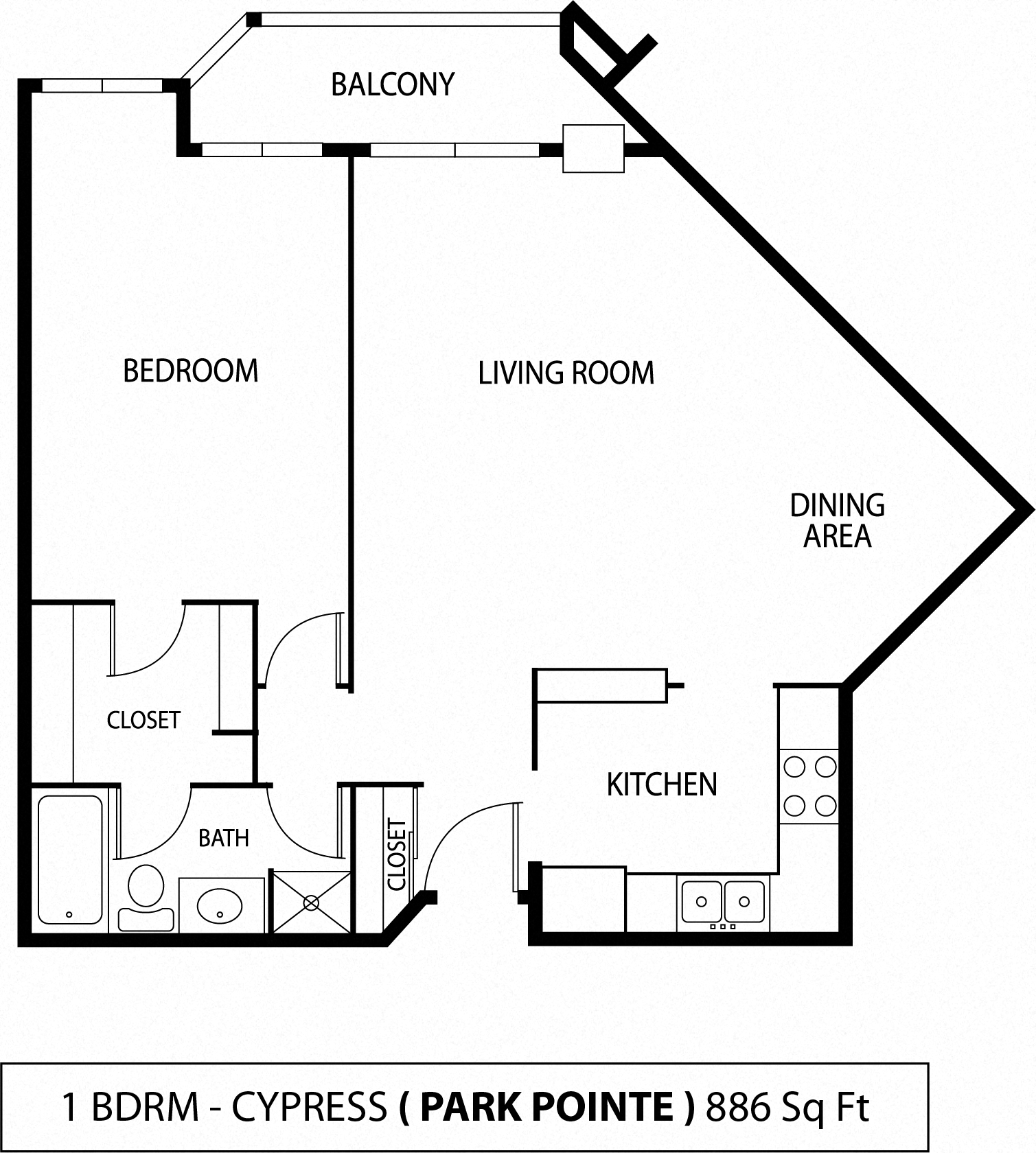 Park Pointe Cypress Floor Plan  at Park Pointe, St. Louis Park, MN, 55426