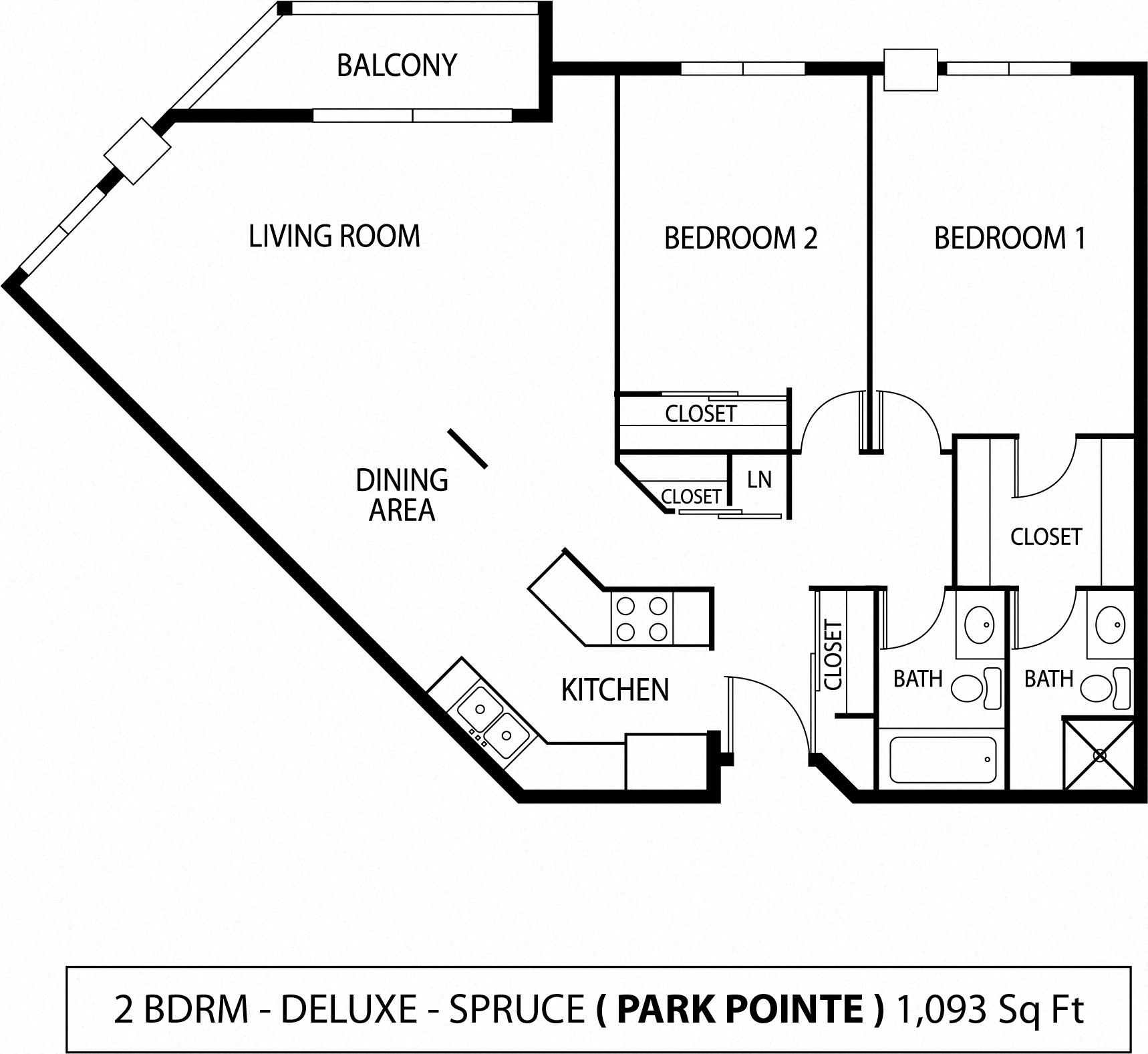 Park Pointe Spruce Floor Plan  at Park Pointe, St. Louis Park, MN