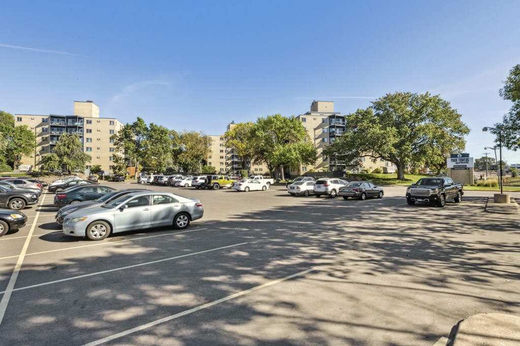 Off-street parking at Park Towers, St. Louis Park, MN