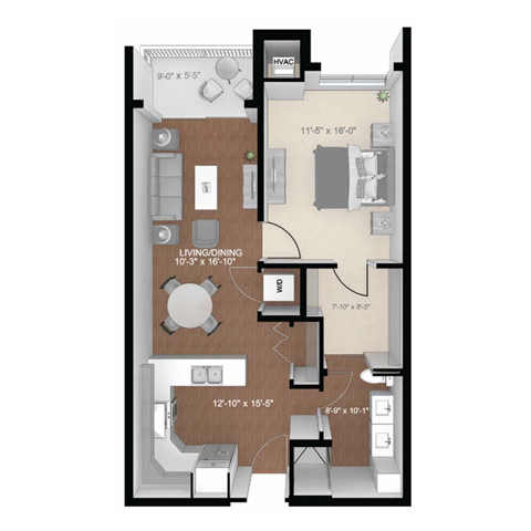 Pepin Floor Plan at Expo, Minneapolis, 55414