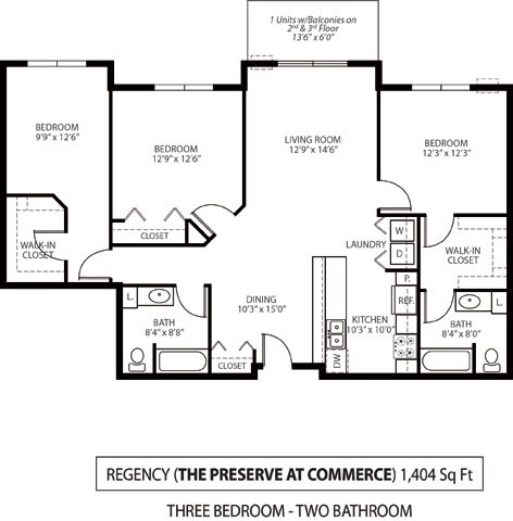 The Preserve at Commerce Apartments in Rogers, MN 3 Bedroom 2 Bath