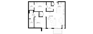 Red Spruce floor plan at Central Park West, St. Louis Park, MN, 55416