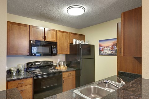 Furnished Kitchen at Regency Woods, Minnesota