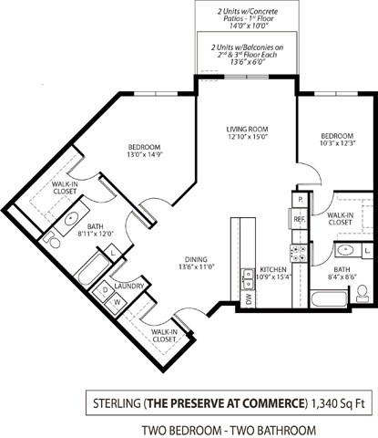The Preserve at Commerce Apartments in Rogers, MN 2 Bedroom 2 Bath
