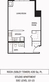 Galtier Towers Rock Floor Plan Rock Floor Plan Galtier Towers Apartments in Lowertown, St. Paul, MN Studio Apartment