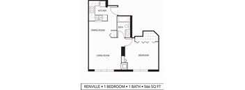 1 bedroom 1 bathroom E at Galtier Towers Apartments, Minnesota, 55101