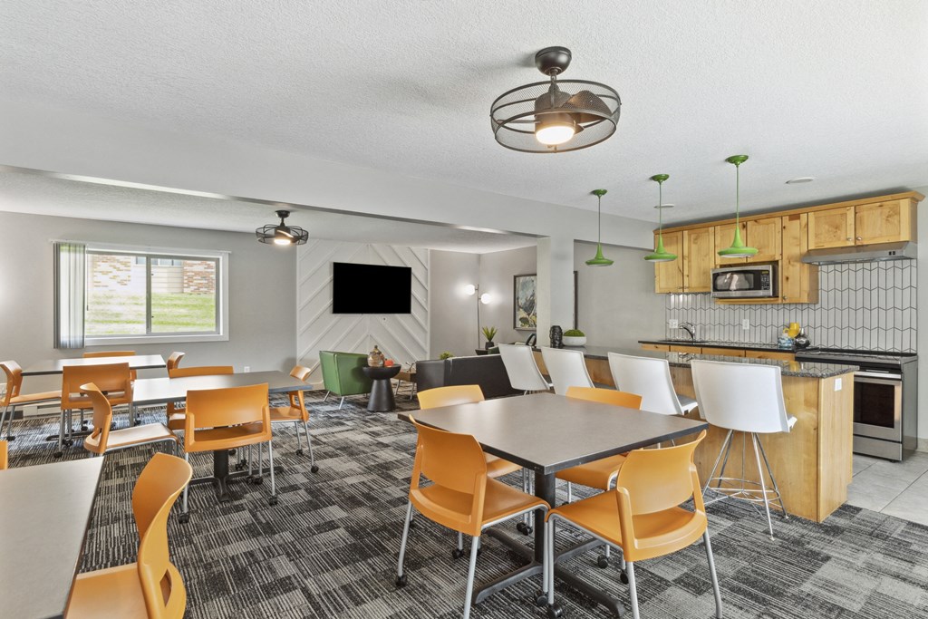 Community Room With Kitchen at Silver Ridge, Maplewood, MN