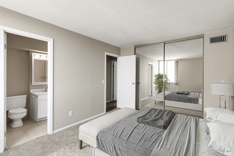 a bedroom with at The Edina Towers, Edina, Minnesota