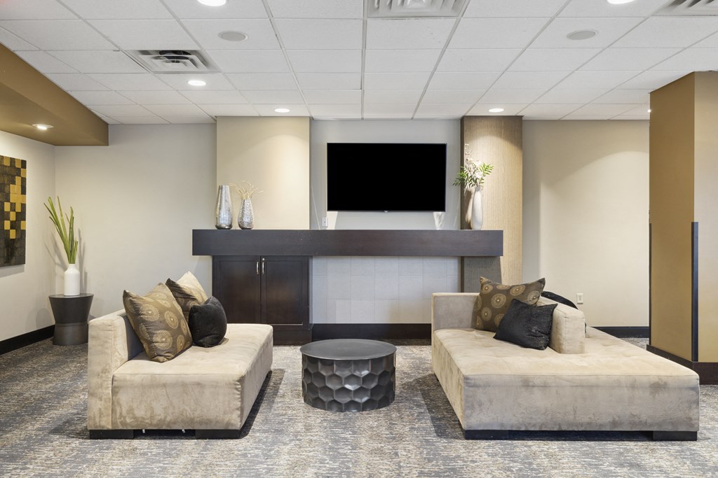 Lounge With TV at The Edina Towers, Edina, MN, 55435