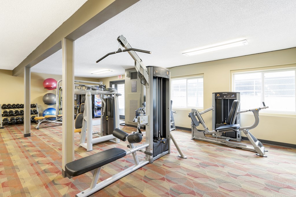 Modern Fitness Room at MacLaren Hill, St. Paul, Minnesota