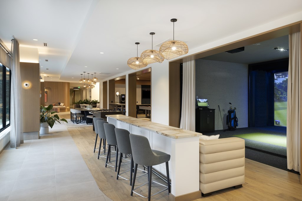 Game and Golf Simulator and Lounge at The Mera in St. Louis Park, 55426