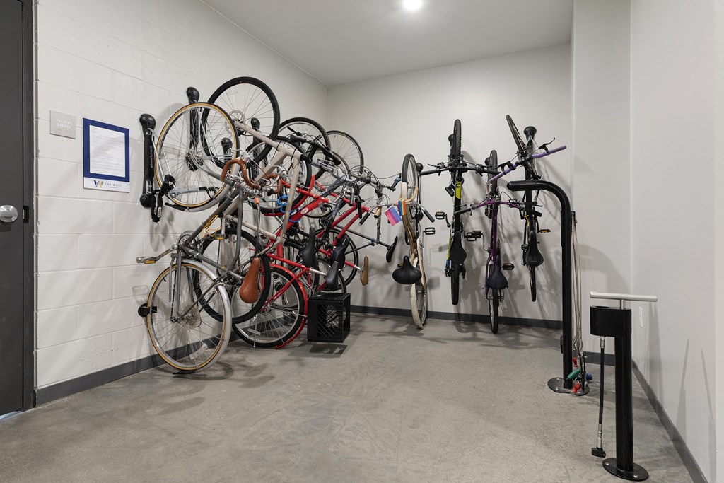 Bicycle stand at The Whit, Minnesota