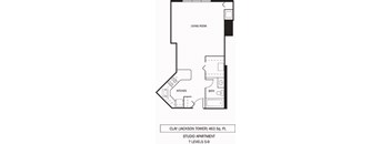 Galtier Towers Apartments in Lowertown, St. Paul, MN Studio Apartment