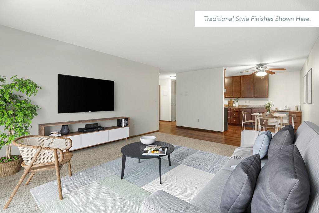 Living Room with tv at Villages on McKnight, Minnesota, 55119