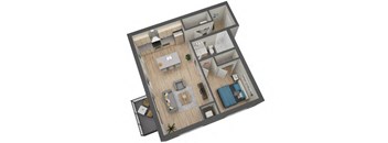 Ventura Floor plan 700 Sq.Ft. at The Whit, Minneapolis, 55404