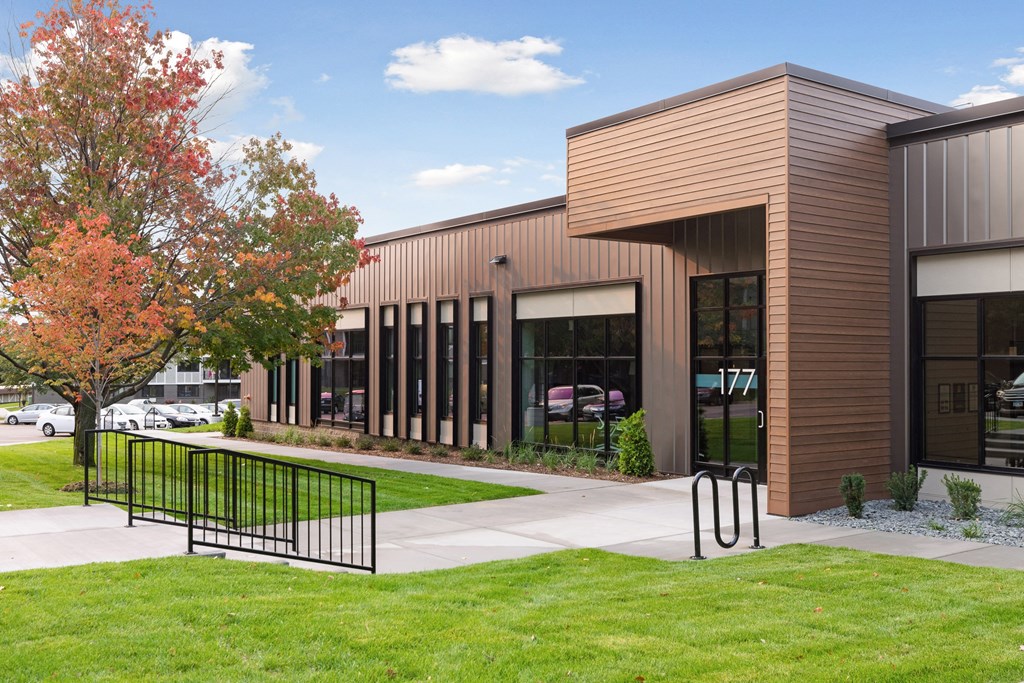 Bike racks  at Villages on McKnight, St. Paul, MN, 55119