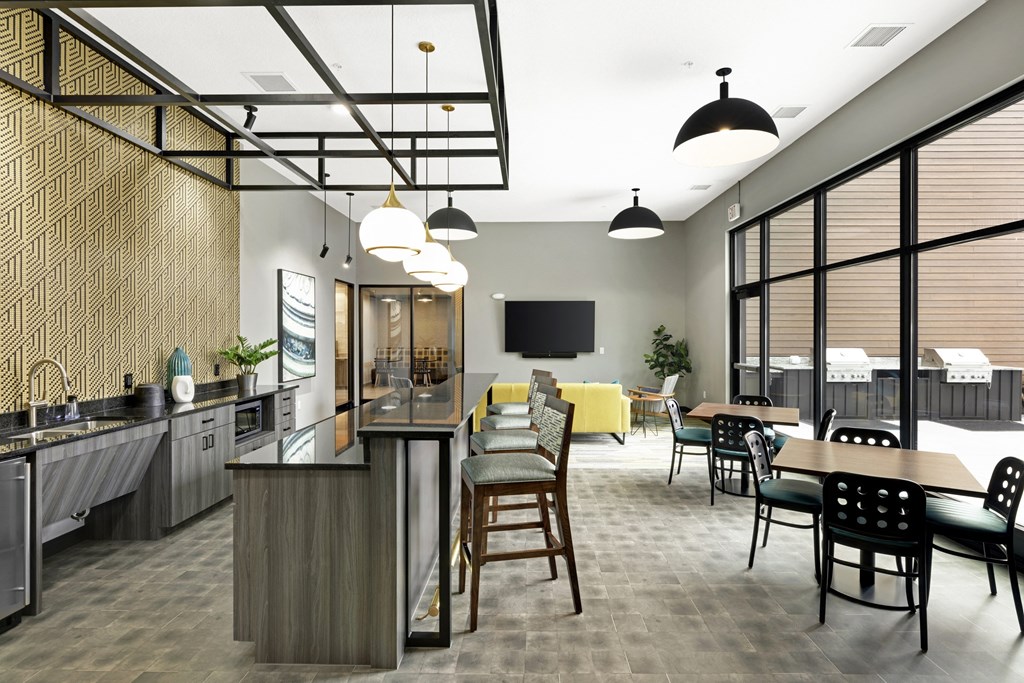 Community cafe and lounge  at Villages on McKnight, St. Paul, MN