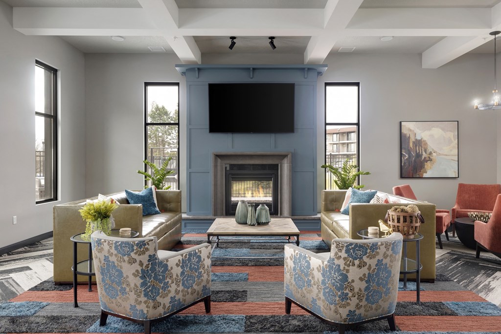 Cozy fireplace - Villages on McKnight  at Villages on McKnight, St. Paul, MN, 55119