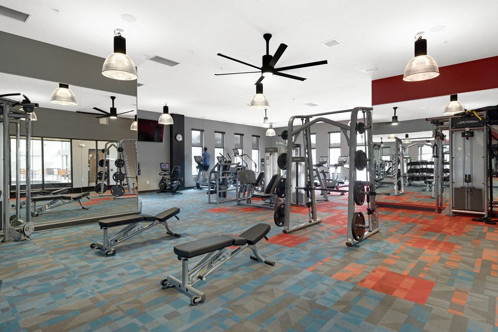 Workout equipment and fitness center - Villages on McKnight  at Villages on McKnight, St. Paul