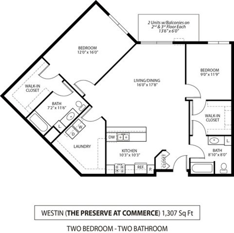 The Preserve at Commerce Apartments in Rogers, MN 2 Bedroom 2 Bath