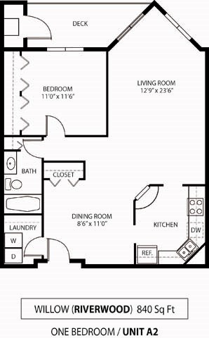 The Riverwood Apartments in Lilydale, MN 1 Bedroom 1 Bath